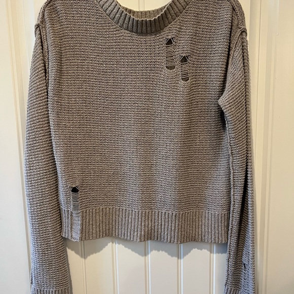 n:Philanthropy Distressed Crop Sweater M - Picture 2 of 6